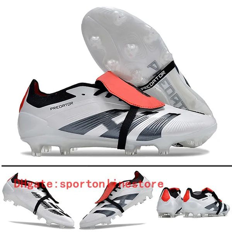 Quality Football Boots 30Th Anniversary 24 Elite Tongue Fold Laceless Laces FG Mens Soccer Cleats Comfortable Training Leather Football Shoes Kids