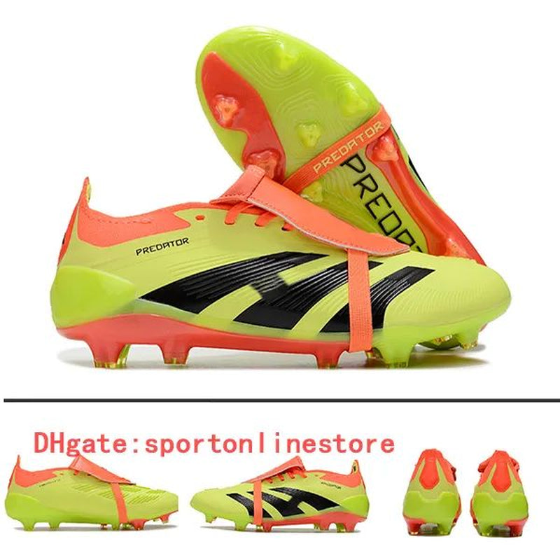 Quality Football Boots 30Th Anniversary 24 Elite Tongue Fold Laceless Laces FG Mens Soccer Cleats Comfortable Training Leather Football Shoes Kids