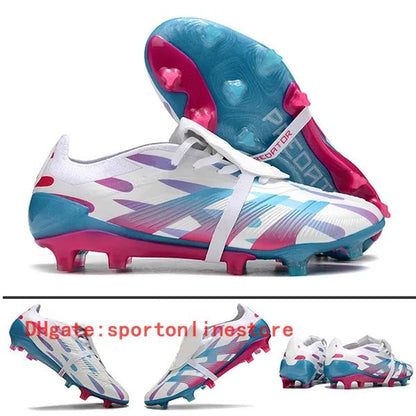 Quality Football Boots 30Th Anniversary 24 Elite Tongue Fold Laceless Laces FG Mens Soccer Cleats Comfortable Training Leather Football Shoes Kids