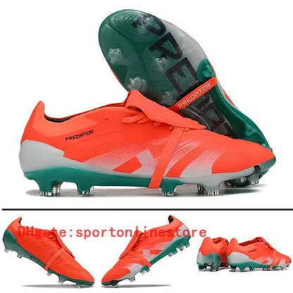 Quality Football Boots 30Th Anniversary 24 Elite Tongue Fold Laceless Laces FG Mens Soccer Cleats Comfortable Training Leather Football Shoes Kids