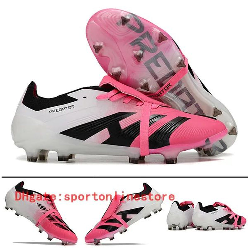 Quality Football Boots 30Th Anniversary 24 Elite Tongue Fold Laceless Laces FG Mens Soccer Cleats Comfortable Training Leather Football Shoes Kids