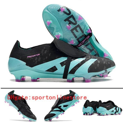 Quality Football Boots 30Th Anniversary 24 Elite Tongue Fold Laceless Laces FG Mens Soccer Cleats Comfortable Training Leather Football Shoes Kids