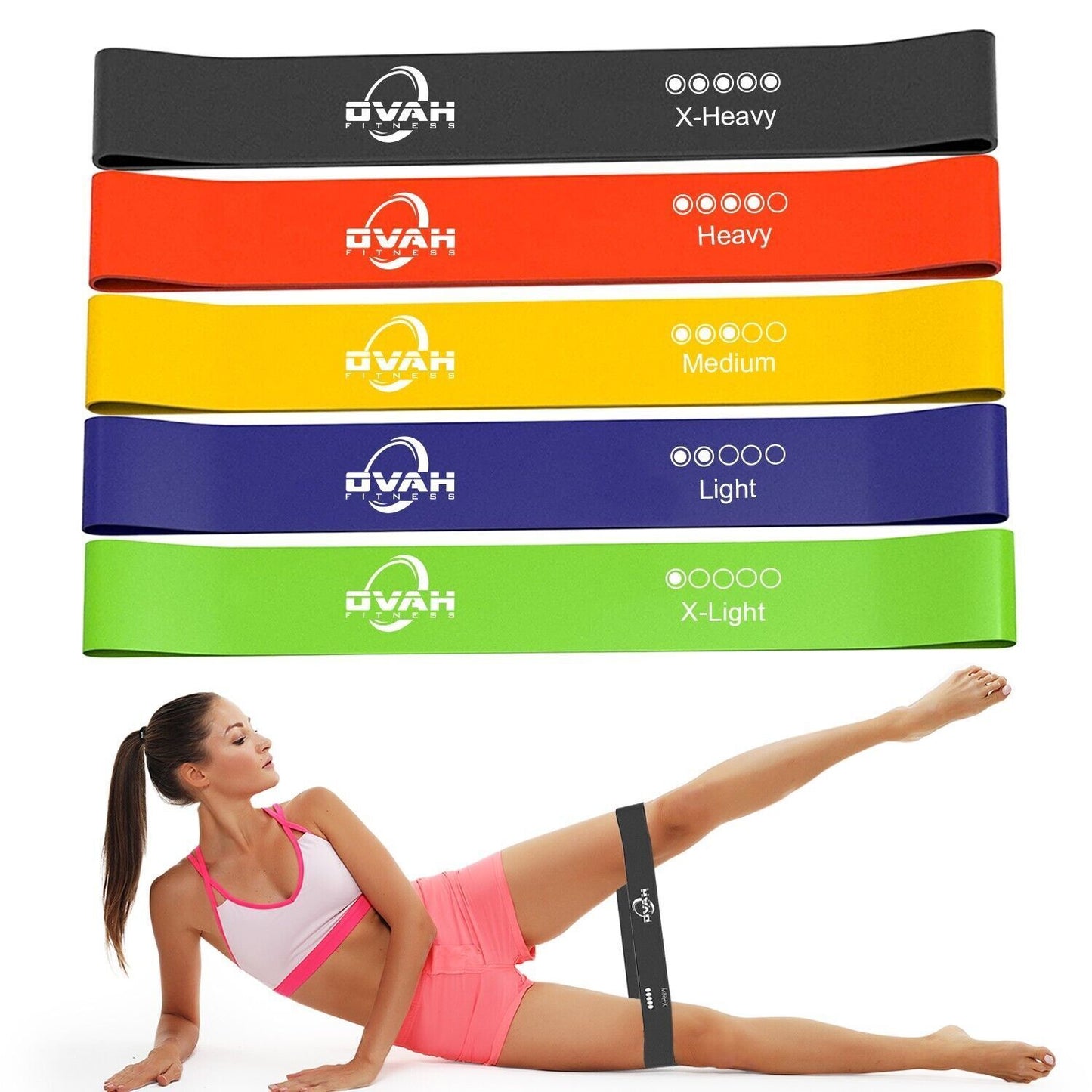 Resistance Bands Exercise Sports Loop Fitness Home Gym Yoga Latex Set or Singles