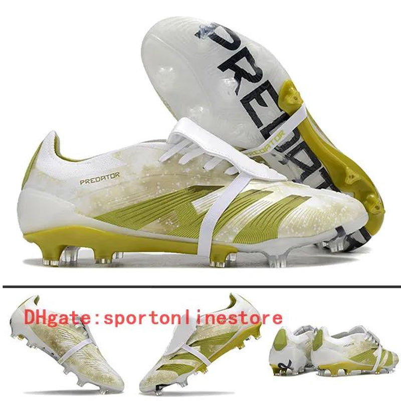 Quality Football Boots 30Th Anniversary 24 Elite Tongue Fold Laceless Laces FG Mens Soccer Cleats Comfortable Training Leather Football Shoes Kids