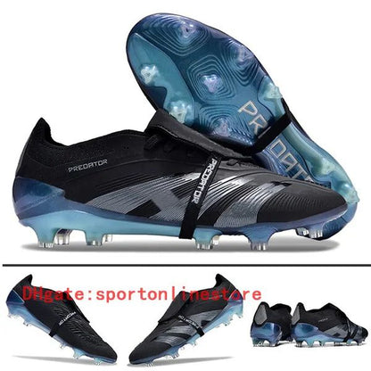 Quality Football Boots 30Th Anniversary 24 Elite Tongue Fold Laceless Laces FG Mens Soccer Cleats Comfortable Training Leather Football Shoes Kids