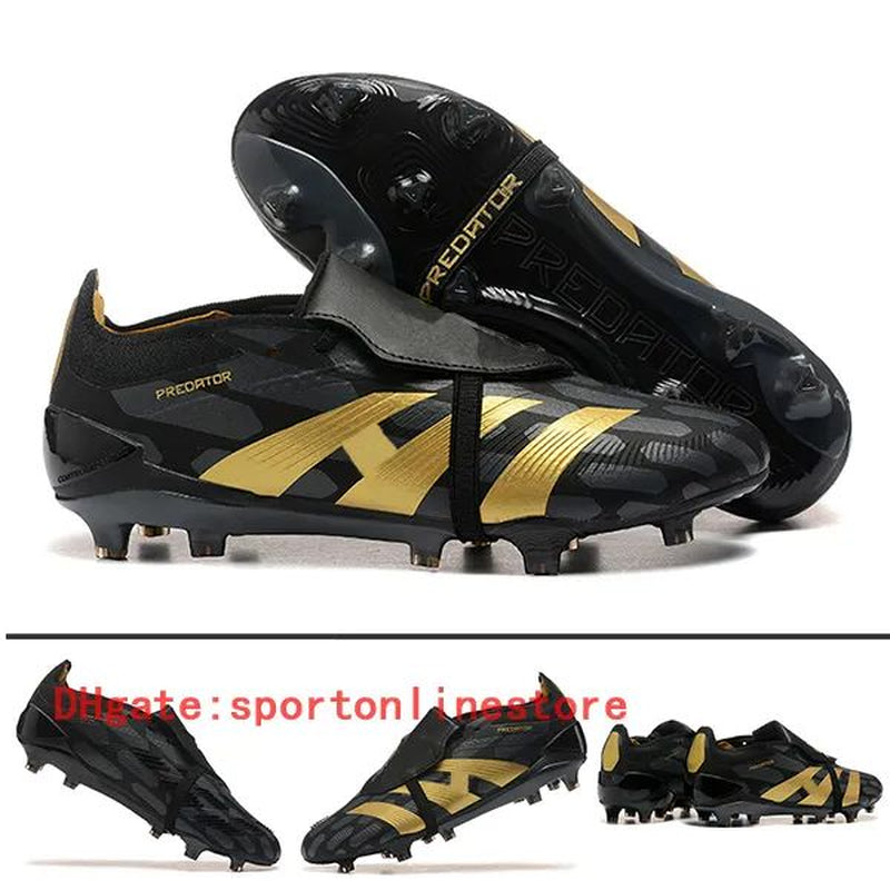 Quality Football Boots 30Th Anniversary 24 Elite Tongue Fold Laceless Laces FG Mens Soccer Cleats Comfortable Training Leather Football Shoes Kids