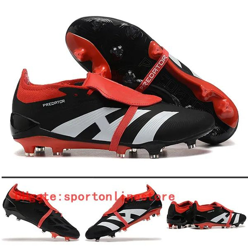 Quality Football Boots 30Th Anniversary 24 Elite Tongue Fold Laceless Laces FG Mens Soccer Cleats Comfortable Training Leather Football Shoes Kids