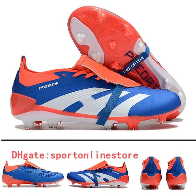 Quality Football Boots 30Th Anniversary 24 Elite Tongue Fold Laceless Laces FG Mens Soccer Cleats Comfortable Training Leather Football Shoes Kids