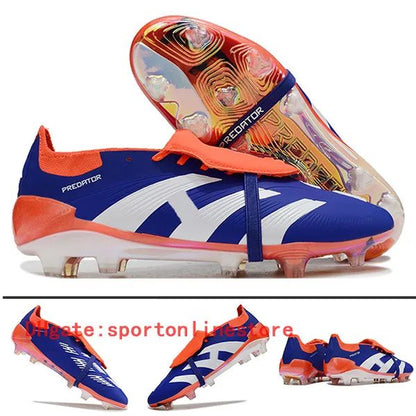 Quality Football Boots 30Th Anniversary 24 Elite Tongue Fold Laceless Laces FG Mens Soccer Cleats Comfortable Training Leather Football Shoes Kids