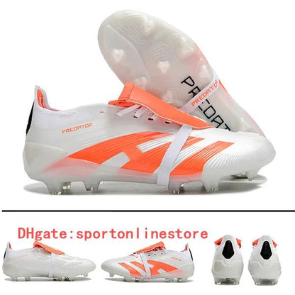 Quality Football Boots 30Th Anniversary 24 Elite Tongue Fold Laceless Laces FG Mens Soccer Cleats Comfortable Training Leather Football Shoes Kids