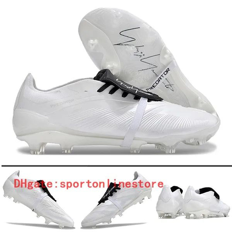 Quality Football Boots 30Th Anniversary 24 Elite Tongue Fold Laceless Laces FG Mens Soccer Cleats Comfortable Training Leather Football Shoes Kids