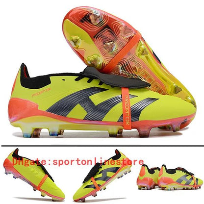 Quality Football Boots 30Th Anniversary 24 Elite Tongue Fold Laceless Laces FG Mens Soccer Cleats Comfortable Training Leather Football Shoes Kids