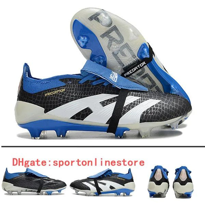 Quality Football Boots 30Th Anniversary 24 Elite Tongue Fold Laceless Laces FG Mens Soccer Cleats Comfortable Training Leather Football Shoes Kids