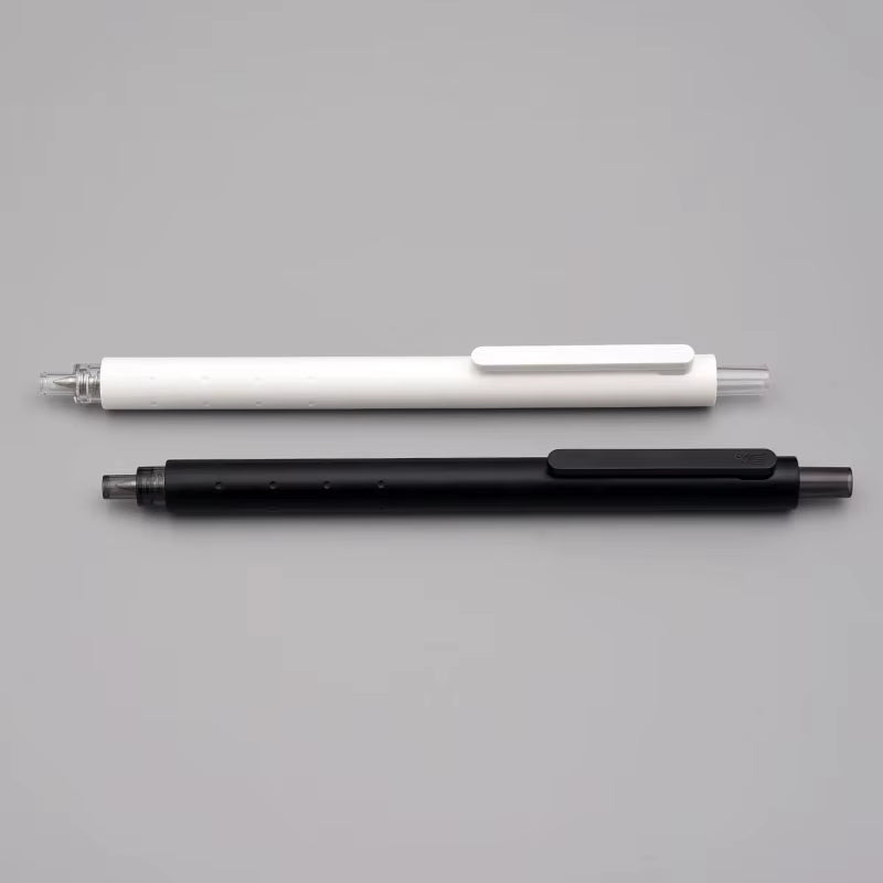 GREEN ROCKET Gel Pens - 0.5mm Fast-Drying Black Ink with Simple White and Black Body Design