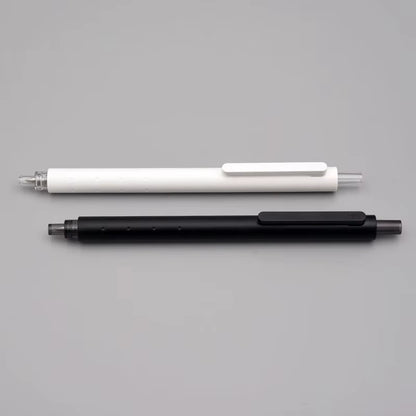 GREEN ROCKET Gel Pens - 0.5mm Fast-Drying Black Ink with Simple White and Black Body Design