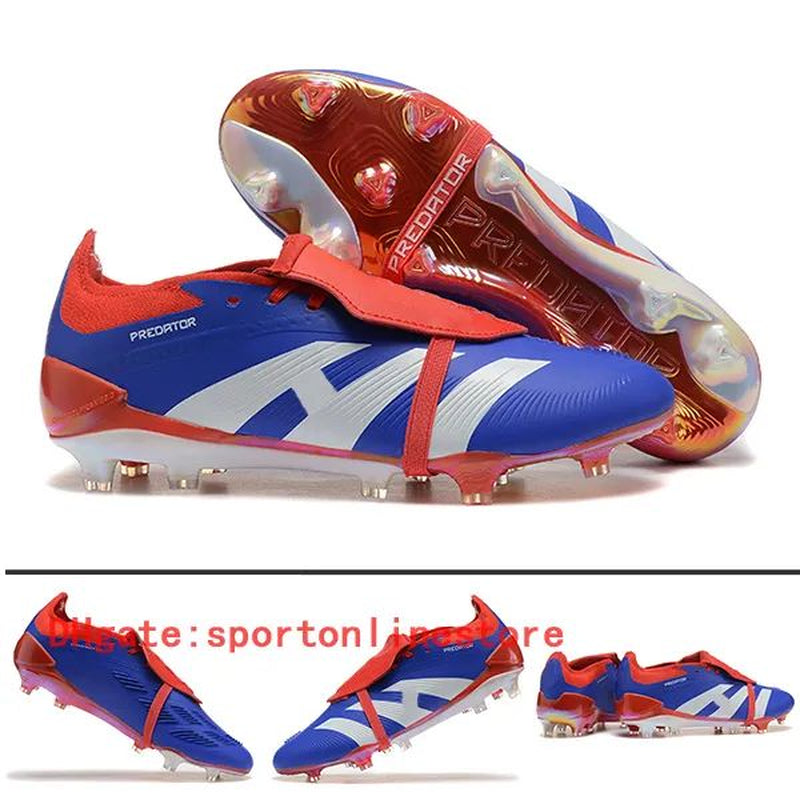 Quality Football Boots 30Th Anniversary 24 Elite Tongue Fold Laceless Laces FG Mens Soccer Cleats Comfortable Training Leather Football Shoes Kids