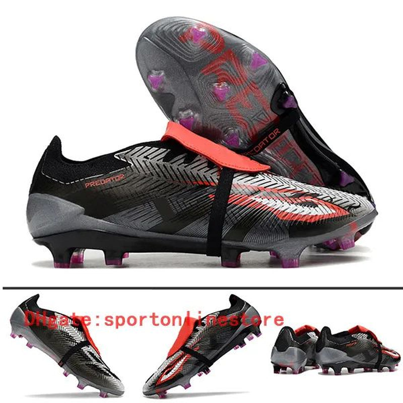 Quality Football Boots 30Th Anniversary 24 Elite Tongue Fold Laceless Laces FG Mens Soccer Cleats Comfortable Training Leather Football Shoes Kids